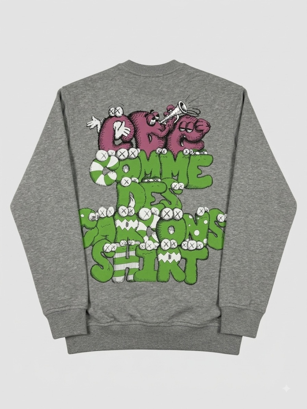 Comme des Garcons Men's Gray Full-Zip Knit Sweater